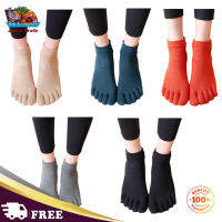 1คู่ถุงเท้ากีฬาลื่น5 Toe Separator Sticky Hosiery สำหรับ Barre Pilates โยคะเต้นรำ (35-42ขนาด)