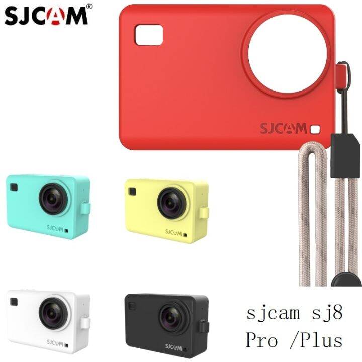 sjcam-ฟิล์มที่กรองรังสียูวีติดหน้าจอกระจก-sj8-pro-บวกฝาครอบเลนส์ถุง-sj8เคสกล้องกันน้ำสำหรับดำน้ำกล้องแอคชั่นแคมเมราปลาการ์ตูน