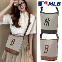 จัดส่งที่รวดเร็ว 2023 new mlb bucket bag NY canvas handbag shoulder women handle bags กระเป๋าถัง new york boston tote