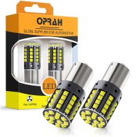 Oprah 2ชิ้น P21w Py21w Ba15s หลอดไฟ Led 1156 Bau15s 3030SMD Canbus 1157 P21 Bay15d/5W ไฟสำรองสัญญาณเลี้ยวรถเบรค