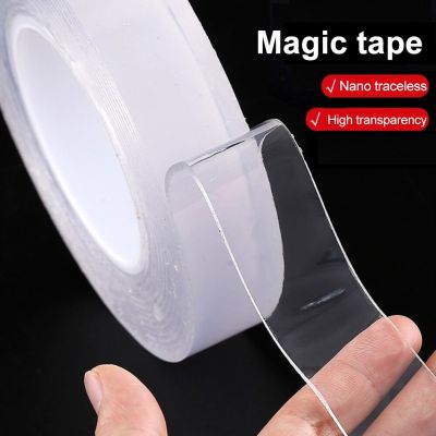 Nano Tape Transparent Double Sided No Trace Reusable Adhesive Tapes Waterproof household Tool Home-appliance for Home Decoration Adhesives  Tape