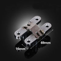 Stainless Steel Hidden Hinges 69X16MM three dimensional Adjustable Invisible Concealed Door Hinges for Folding Door 2pcs Door Hardware Locks