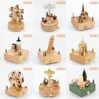 Wooden Sky City Music Box Carousel Music Box Creative Childrens Birthday Gift for Girlfriend toy