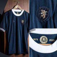 เสื้อกีฬาแขนสั้น ลายทีมชาติฟุตบอล Scotland 150th Anniversary Edition 22 23 24-48 ชั่วโมง ชุดเหย้า