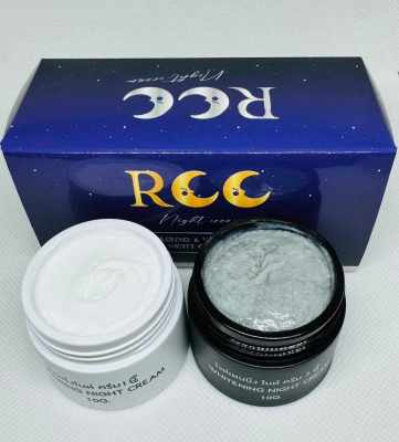 Meenny || ของแท้ 100% || ส่งฟรี ส่งด่วนเคอรี่ เก็บเงินปลายทาง ☼ ไนท์ครีมอาร์ RCC ครีมบำรุงผิวกลางคืน ( 1 ชุดมี 2 กระปุก)