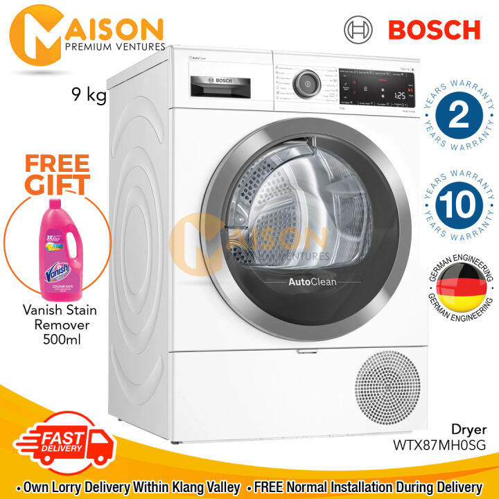 [Sales] Bosch Heat Pump Dryer 9KG WTX87MH0SGE Lazada