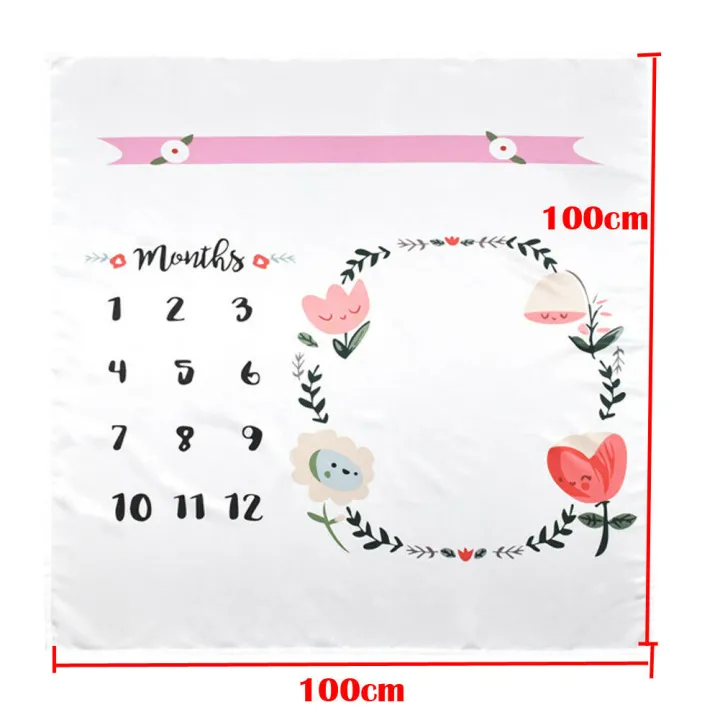 ♡Cherful655 Newborn Baby Monthly Growth Milestone Blanket Photography Prop Background Cloth