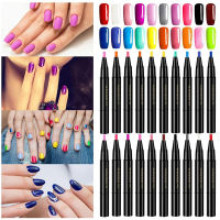 BEAUTYBIGBANG 3 In 1 One Step Nail Pen Brush Pen, Nail Art DIY Drawing Marker Pen Nail Decoration