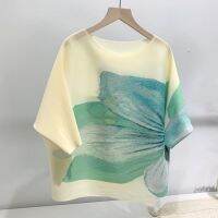 ♕ ❒▣♦ Aiden001 Average Size Toothpick Pleats Summer Pleated Solid Color Short-Sleeved Top Printed T-Shirt S-107