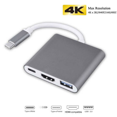 ธันเดอร์โบลท์3 USB อะแดปเตอร์ Type C ฮับ HDMI รองรับ4K โหมด USB-C Dex Samsung กับ PD สำหรับ MacBook Pro/air 2021 Feona