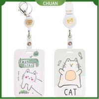 CHUAN 2Pcs แมวแมวแมว ห่วงโซ่กุญแจ พลาสติกสำหรับตกแต่ง ที่ใส่ป้าย ของใหม่ ม้วนป้าย ออฟฟิศสำหรับทำงาน