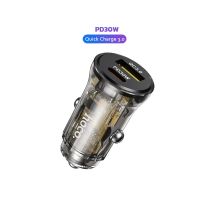 Hoco HK36 หัวชาร์จในรถ 30W Quick Charge 3.0+PD Crystal Clear car charger