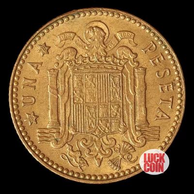 【CC】✣✖✈  Spain 1 Juan 21mm Old Coin Year Original