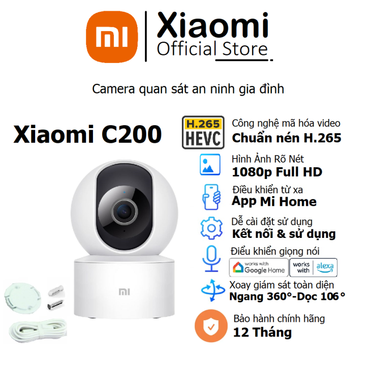 Camera Xiaomi C200 Smart Camera Full HD 1080p Xoay 360° Hồng ngoại