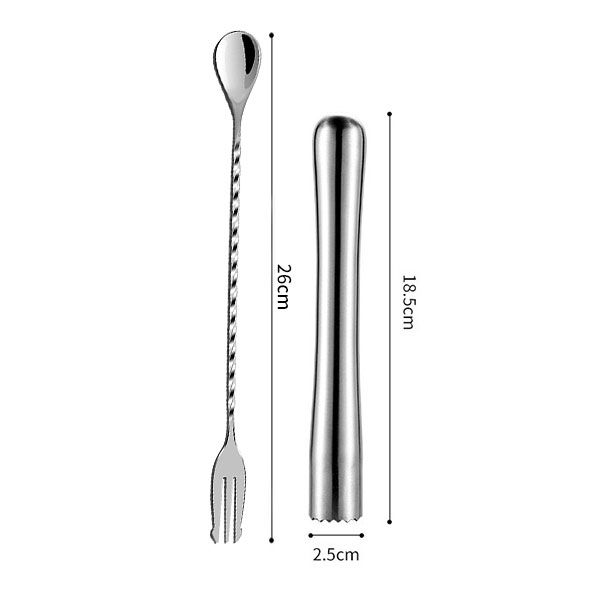 2ชิ้นสแตนเลสค๊อกเทล-muddler-กับบาร์ผสมช้อนค๊อกเทล-muddler-ยาวเครื่องดื่มกวน-b-artender-ช้อนอุปกรณ์บาร์