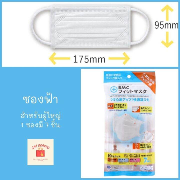 หน้ากากเด็ก-bmc-fit-mask-หน้ากากอนามัย-ผู้ใหญ่-และเด็ก-พร้อมส่งทันที-หน้ากาก-pm-2-5-หน้ากากกันไวรัส