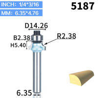 Huhao 1ชิ้นรอบกว่าบิตเราเตอร์สำหรับไม้เครื่องมืองานไม้อุตสาหกรรม Endmill กับแบริ่งตัดกัดมุมรอบกว่าบิต