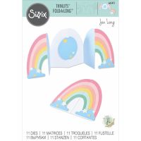 ไดคัท Sizzix Thinlits Die Set 11PK - Card, Rainbow Fold-a-Long