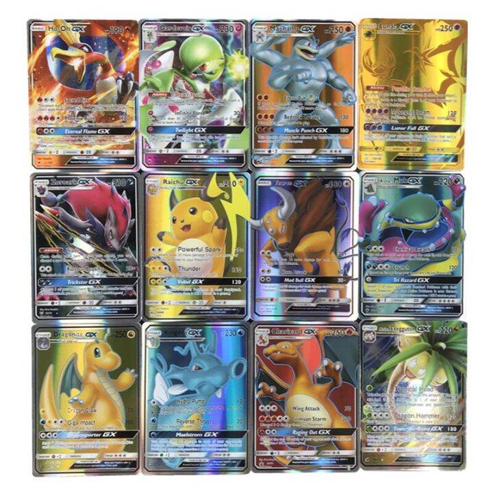 60ชิ้นการ์ดโปเกม่อนส่องแสง-vmax-tag-team-gx-การ์ดเกม-charizard-เกมการต่อสู้-carte-trading-ของเล่นเด็กสูงสุด