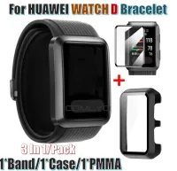 2 IN1 Replacement Band Strap For HUAWEI WATCH D Bracelet Film PMMA Screen Protectors Case Cover for Huawei d Wrist Frame Bezel