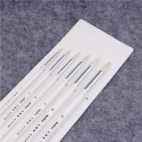 6pcs/Set gouache water color brush artists wool Wooden Handle Paintbrush acrylic paints Set Drawing Art Supplies oil paint brush Drawing Painting Supp