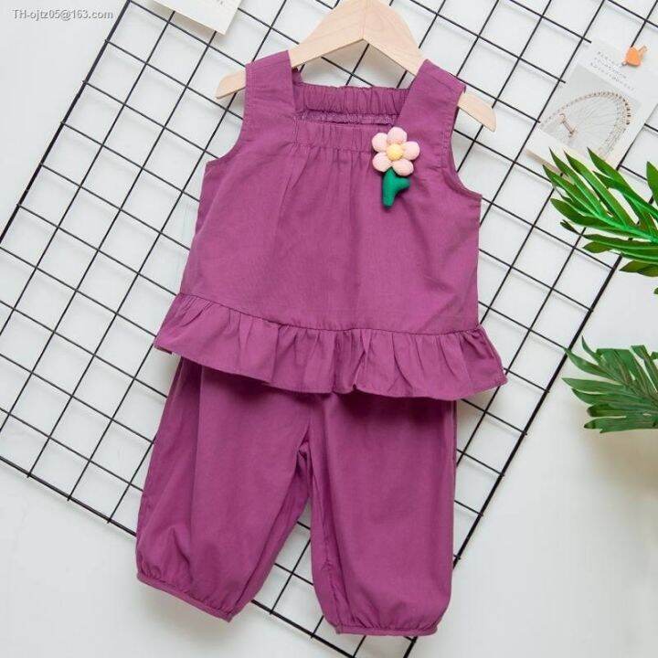 girls-suits-summer-two-piece-fashionable-western-style-fried-street-grade-children-cotton-vest-shorts-of-wear