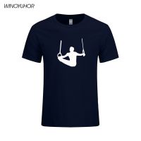 Summer New Fashion T-Shirt Men Cool Gymnast Rings Printed T Shirt Hip Hop Short Sleeve Tops 2023 Sporting Tees Homme S-4XL-5XL-6XL