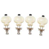 4 pieces of white plastic handle ukulele string machine heads