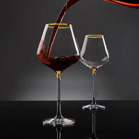 European 660ml Luxury Gold Burdy Glass Vintage Wine Glasses Wineglass Glasses for Champagne Goblet Glass Cup Set Cups Crystal