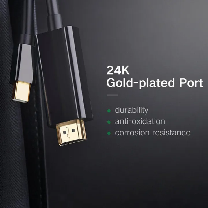 2K Greo 1.8M Mini DP Display Port Thunderbolt 2 to HDMI Cable Adapter For MacBook Pro iMac MAC mini Gold Plated