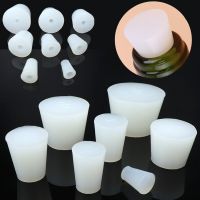 Home Brew Stoppers Silicone Plugs With 8mm Hole For Airlock Valve Bubbler Fermentation Exhaust Valve Silicone Rubber Plug