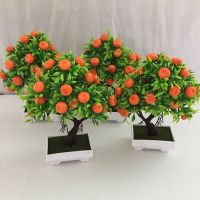 kqmgqo 【AG】23 Fruits Artificial Non-fading Plastic Fake Pot Bonsai for