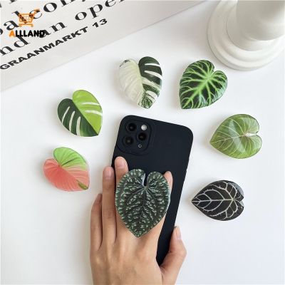 Creative Simulation Green Plant Leaves Phone Holder/ Portable Desk Tablet Mobile Phone Stand Compatible with All Smartphone