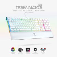 คีย์บอร์ดเกมมิ่ง NUBWO TERMINATOR X30 WHITE EDITION SPECTRUM MECHANICAL KEYBOARD