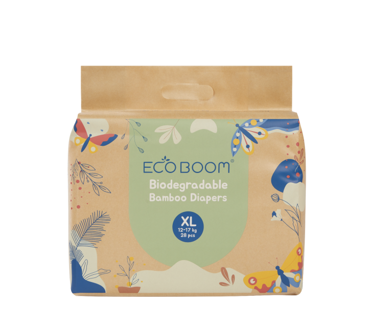 NEW! ECO BOOM XL Biodegradable Bamboo Tape Trial Pack Diapers | Lazada PH