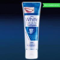 Mistine White Fresh &amp; Fresh Toothpaste 100g ยาสีฟัน ฟันขาว ยาสีฟันสมุนไพร ยาสีฟัน ฟันขาว มิสทิน ไวท์ เฟรช แอนด์ เฟรช 100 กรัม