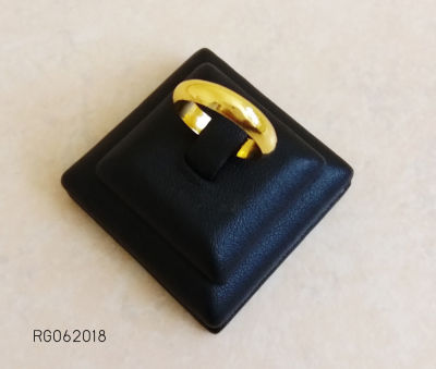 apata jewelry แหวนชุบทองแท้24k แหวนกลมเกลี้ยง 4mm ชุบเศษทองแท้บล็อคเยาวราช