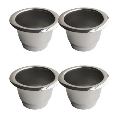 4Pcs for Nespresso Stainless Steel Refillable Coffee Capsule Coffee Filter Reusable Coffee Pod Reusable Cafe Machine DIY