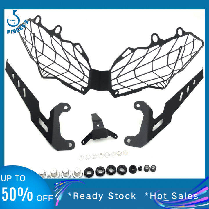 1 Set Motorcycle Headlight Protector Guard Stainless Steel Headlamp