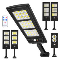 144COB LED Solar Street Lamp Outdoor Wall Light 3 Lighting Mode IP67 With Remote Control Security Lighting for Garden Patio Path