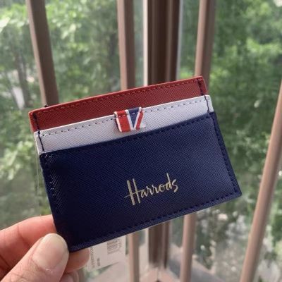 【CC】☾❅  New Harrod Credit Card Gold Printing Logo Small Leather