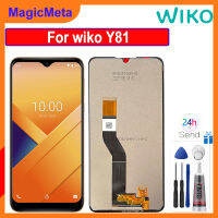 MagicMeta สำหรับ Y81 Wiko ชิ้นส่วนจอสัมผัสแอลซีดีของเครื่องแปลงดิจิทัลซ่อมแซมชิ้นส่วนสำหรับ Y81แอลซีดีแสดงผลด้วยที่ตรวจจับ LCD Y81