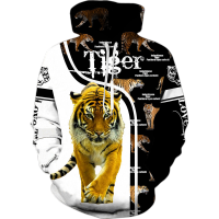 Sudaderas con capucha con estampado 3D de tigre Animal para hombres y mujeres, sudaderas finas de primavera y otoño, sudaderas esenciales de gran tamaño, nuevas