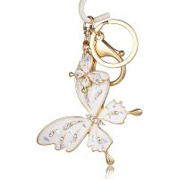 2017 Strass crystal butterfly cars women but the charm pendant jewelry bag ring ring