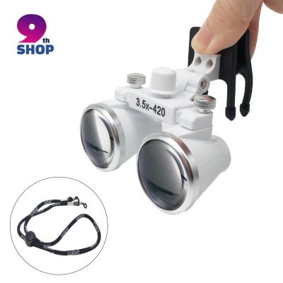 2.5X 3.5X Clip Loupes Binocular Magnifier for Glasses  Magnifying Glass Large Field of View Working Distance 320-420mm