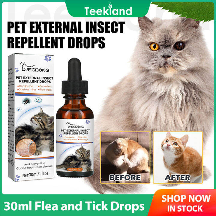 Teekland 30ml Flea and Tick Drop for Dogs and Cats Quick Acting Flea