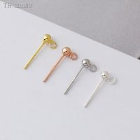 ? ของขวัญ DIY ของขวัญเครื่องประดับ S925 pure silver with open circle round pearl earrings accessories DIY manual doug earpins seiko gold-plated