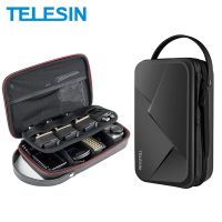 TELESIN Waterproof Carrying Adjustable Space Bag PU Case for GoPro Hero 11 10 9 8 Insta360 DJI Osmo Action2 SJCAM EKEN Accessory