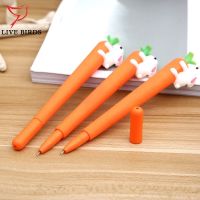 1PCS Korean New Cute Cartoon Creative White Rabbit Love Carrot Students Black Neutral Pen Office Stationery For Office--