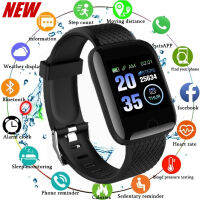 116Plus Smart Watch หน้าจอสีขั้นตอนการนับหลายโหมดกีฬาข้อความเตือนการถ่ายภาพเพลงการควบคุมระยะไกลสมาร์ทวง